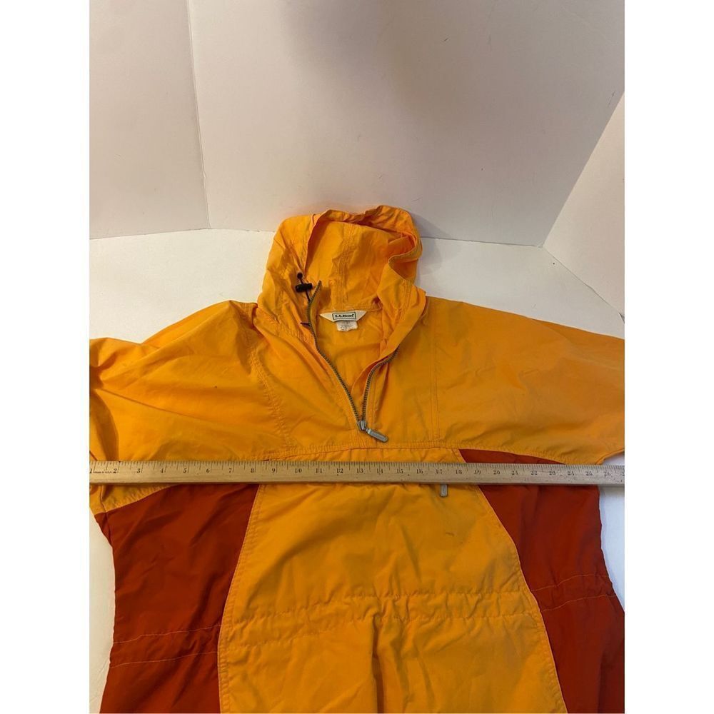 Ll Bean Packable Pouch Jacket Medium Usa Orange - image 5